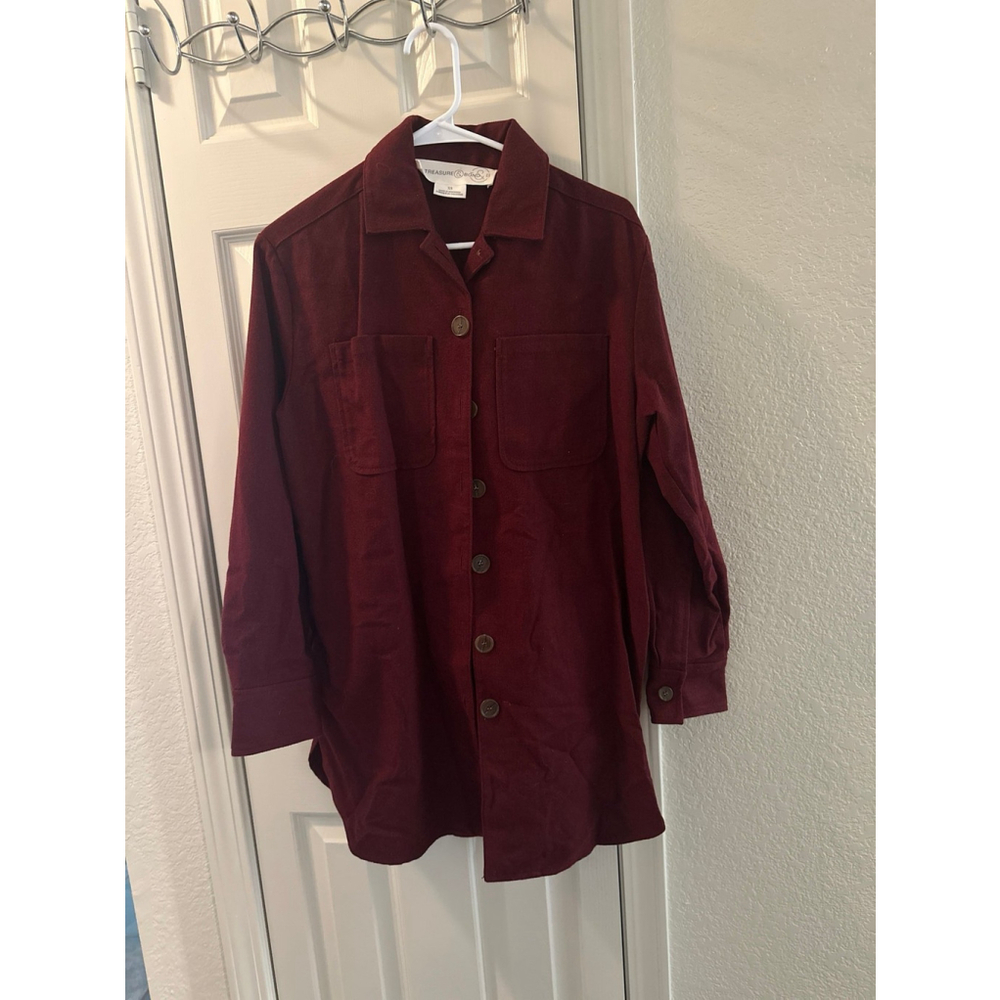 Treasure and Bond XS button burgundy jacket